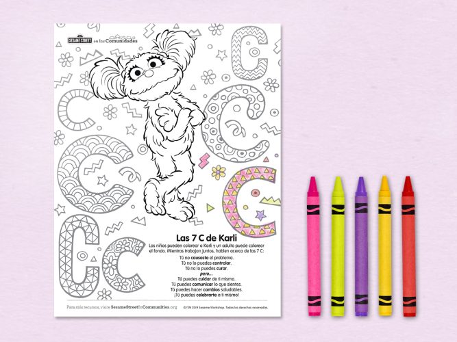 7 Cs coloring page.