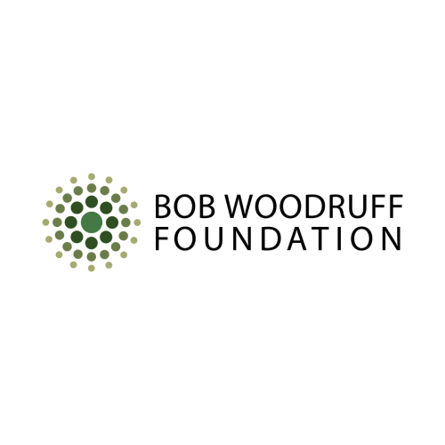 The logo for the Bob Woodruff Foundation. A starburst appears on the left, with the name of the organization on the right.